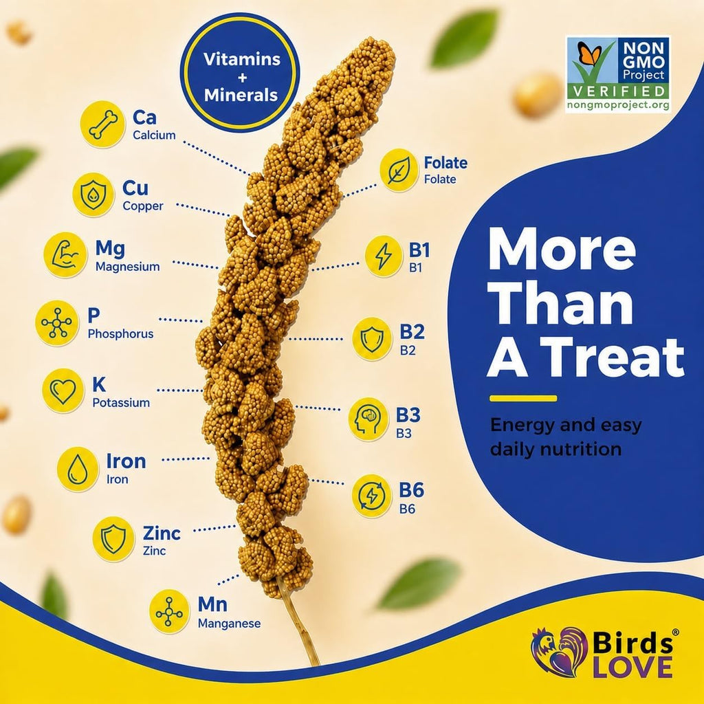 Birds LOVE 1 lb millet bag for cockatiels and lovebirds