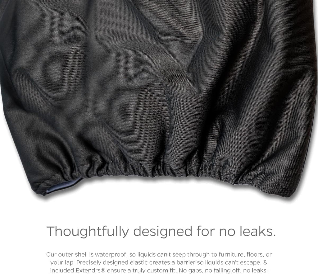 Close up view of the durable stitching and non crinkly fabric of Pet Parents diapers