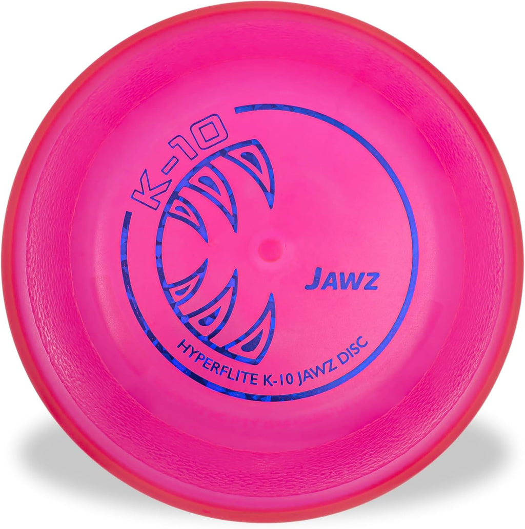 Hyperflite K-10 Jawz pink dog flying disc front view