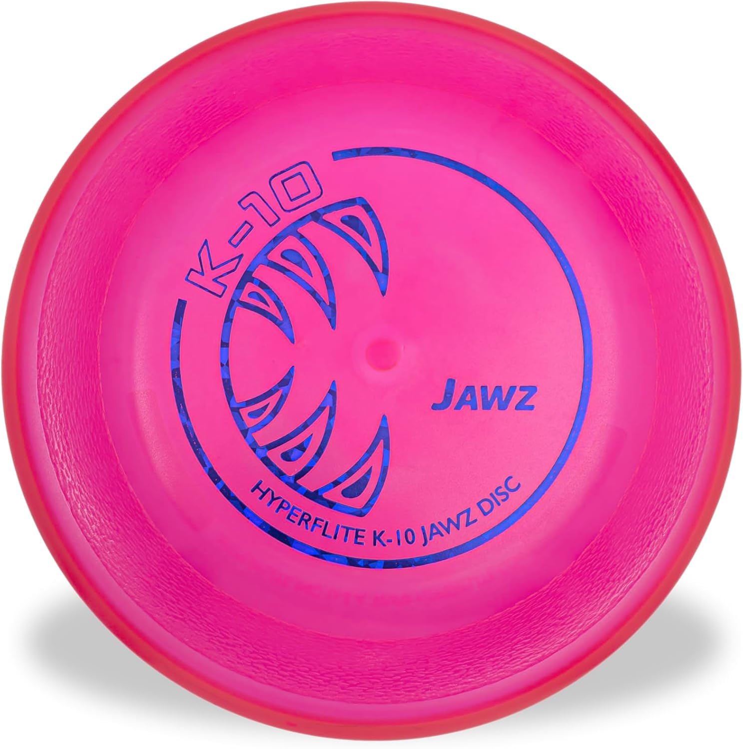 Hyperflite K-10 Jawz pink dog flying disc front view