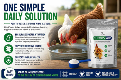 Water soluble avian health powder for ducks and turkeys showing fine texture