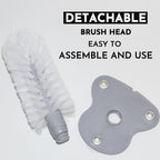 Pet turtle grooming brush mounted securely on inner glass tank wall