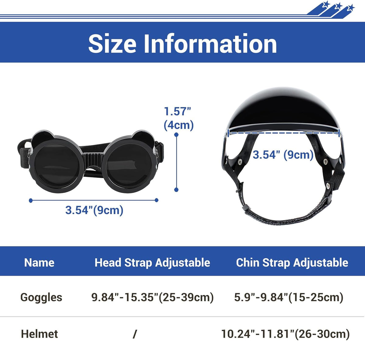 Anti-UV dog goggles for Chihuahua and small pets