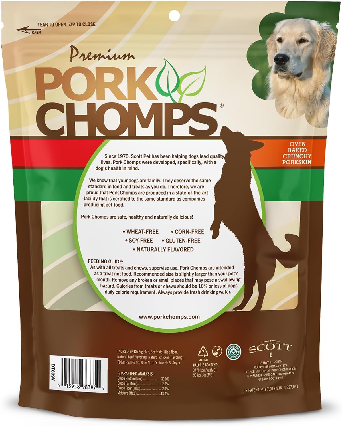 Oven baked healthy premium pork skin dog chews fifty pack assortment