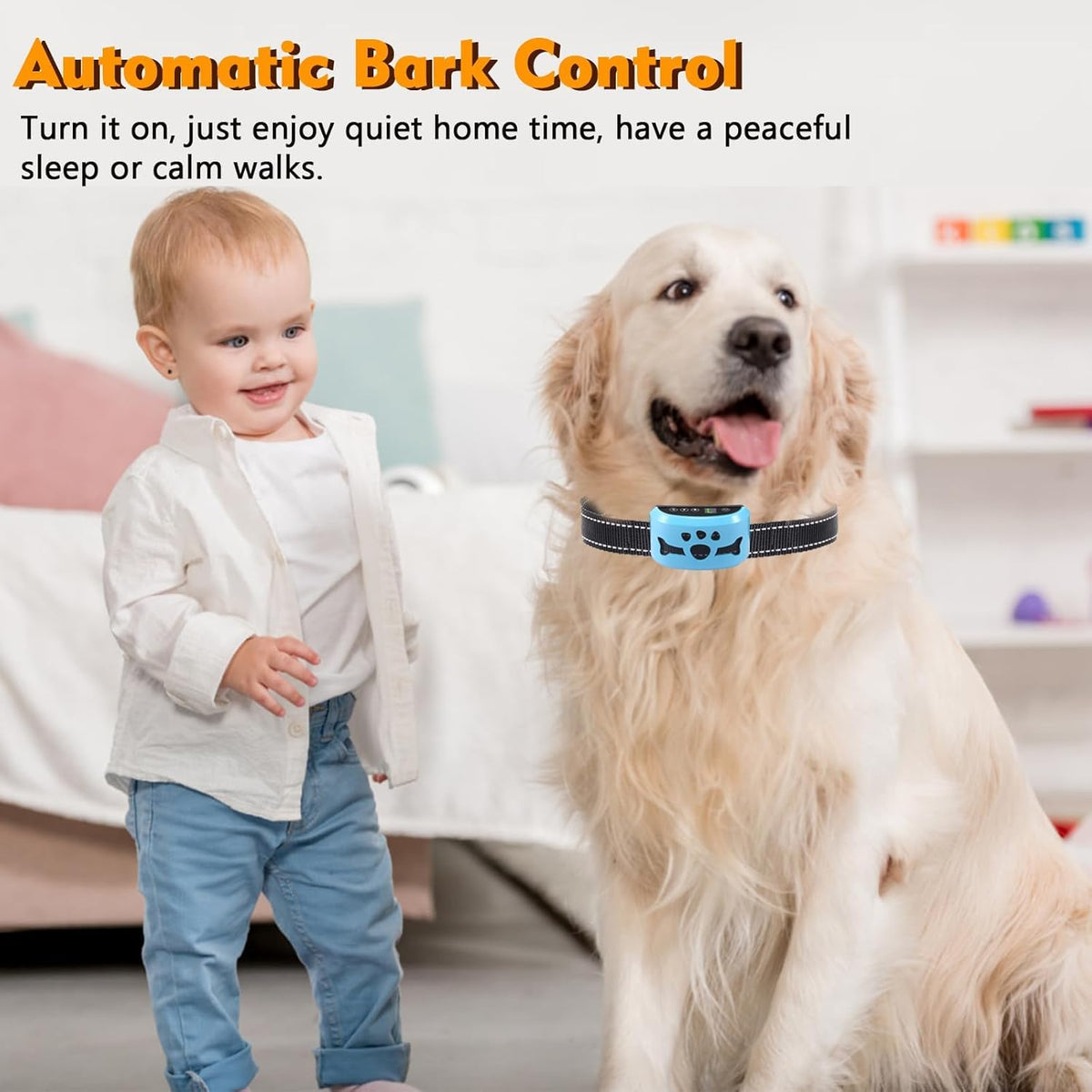 BXQ rechargeable bark collar for medium dogs