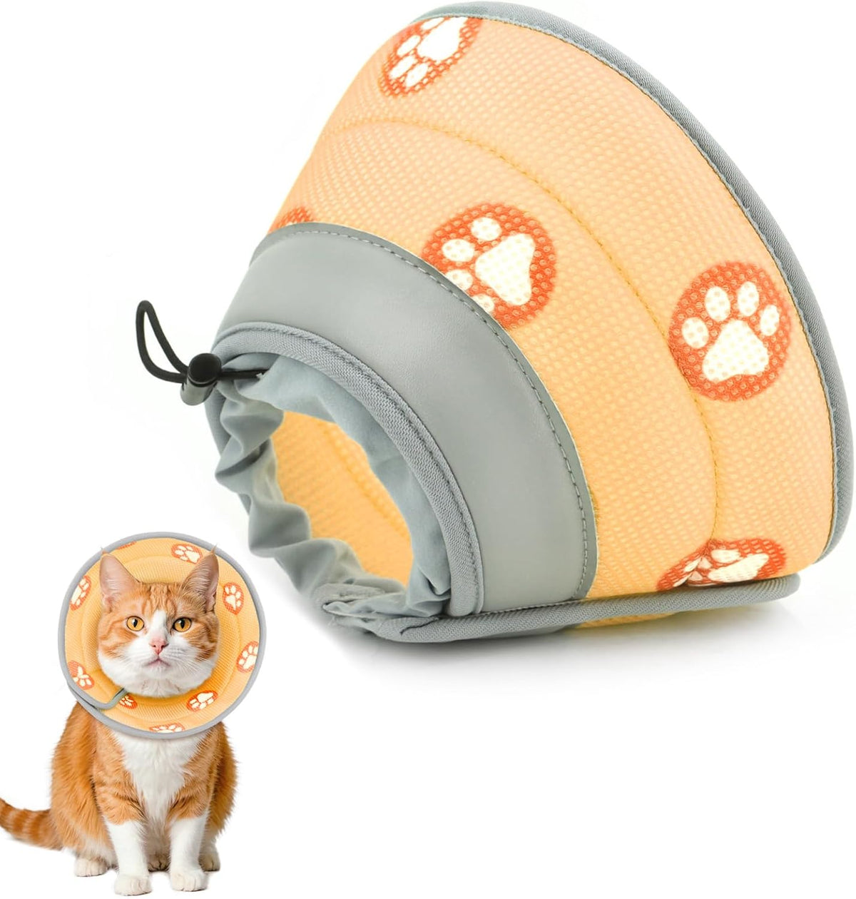 Cat Cone Collar Soft Elizabethan Collar for Surgery Recovery - Adjustable for Small and Large Cats Kittens to Stop Licking - Image 9