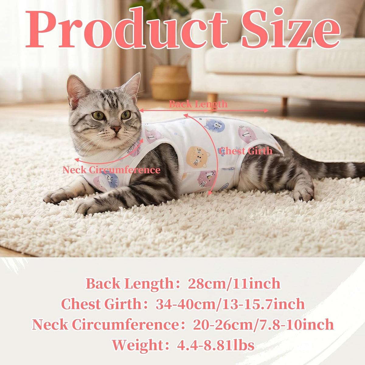 Coppthinktu two pack cat surgery suit layout showing fabric texture