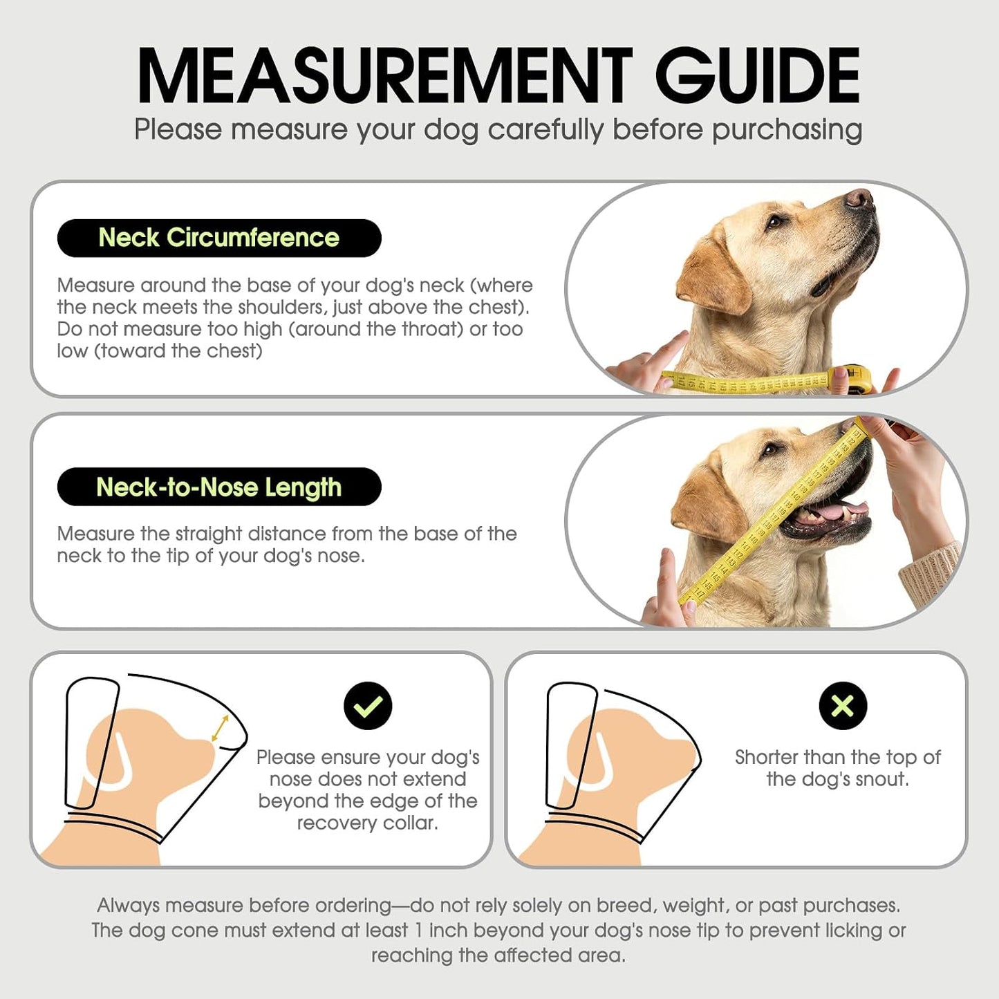 Anti licking soft dog cone collar with secure hook and loop closure