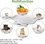 Qulable multi function small animal weight machine displaying metric and imperial unit switching