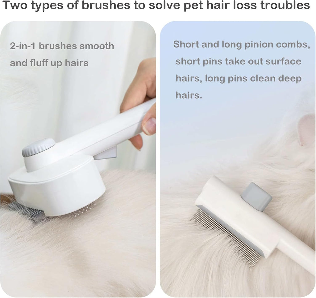 Lgyjqtcmg 2-in-1 pet dematting comb with hair release button