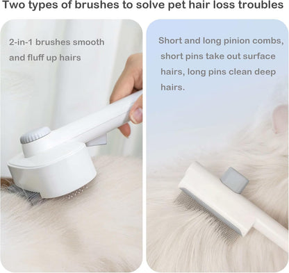 Lgyjqtcmg 2-in-1 pet dematting comb with hair release button