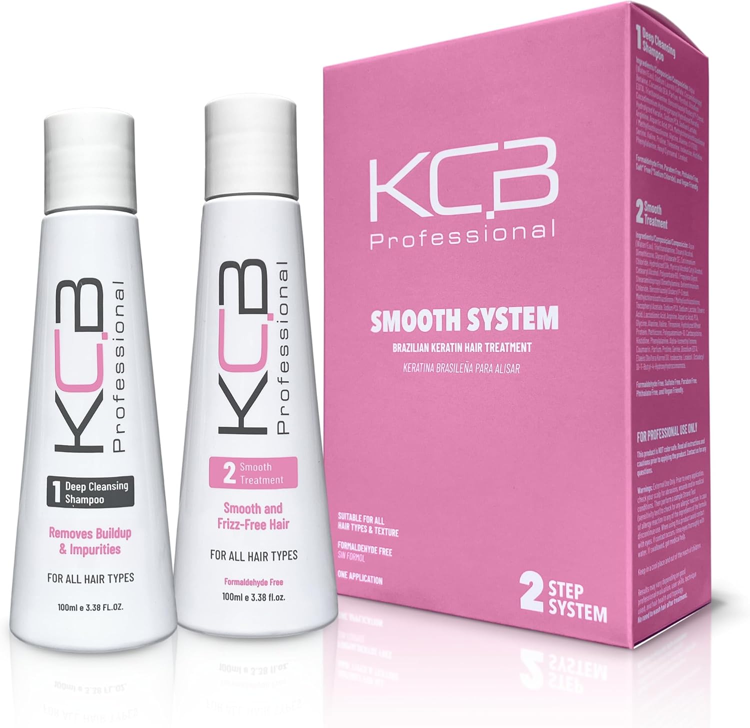 KCB Professional Smooth System 2 Steps Brazilian Keratin Kit front view