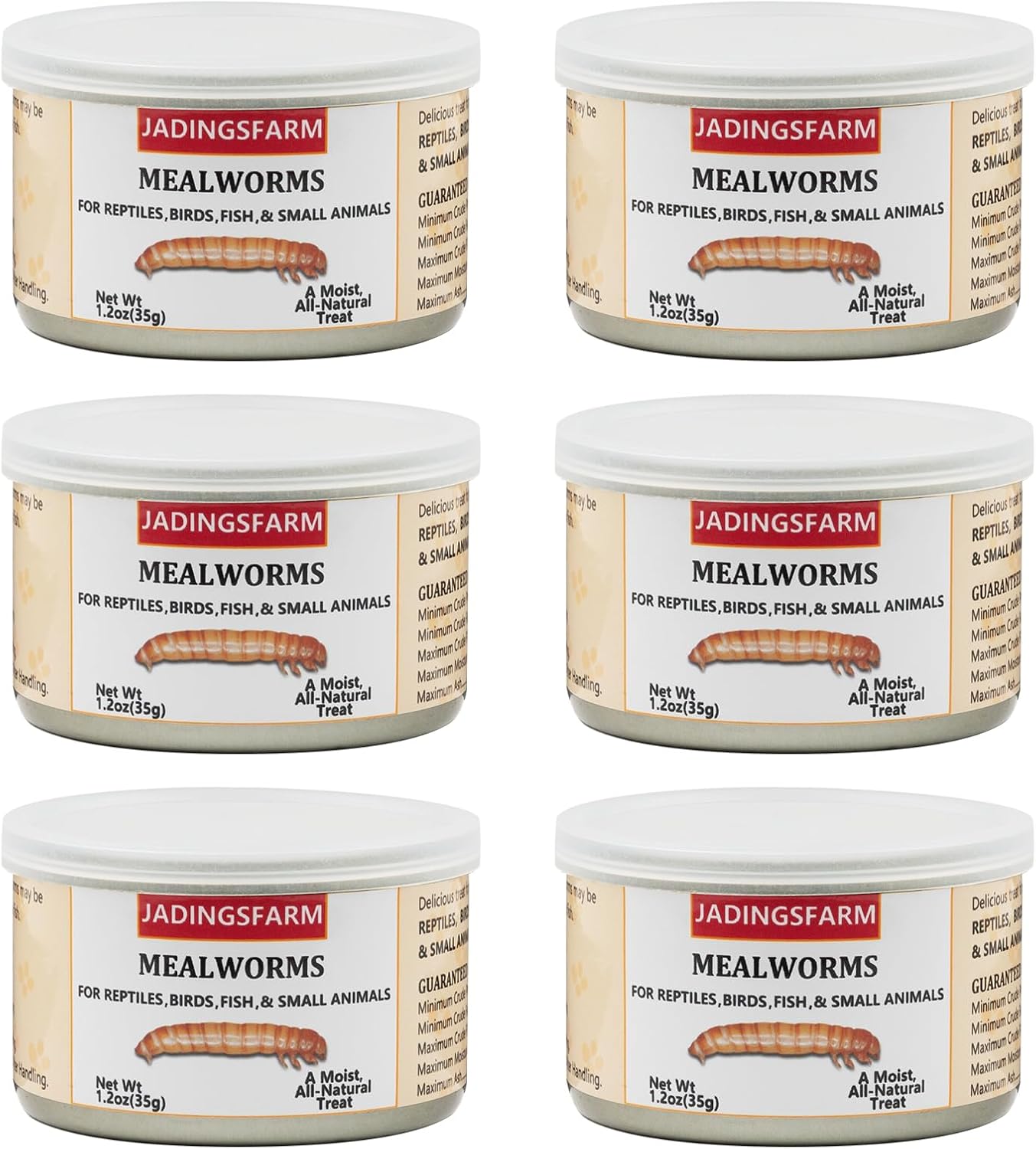 6 Pack Canned Crickets for Reptiles, Fish, Birds and Small Animals, Crickets, Healthy High Protein Treat, Reptile Bird Fish Food 7.2 Ounces Total - Image 10
