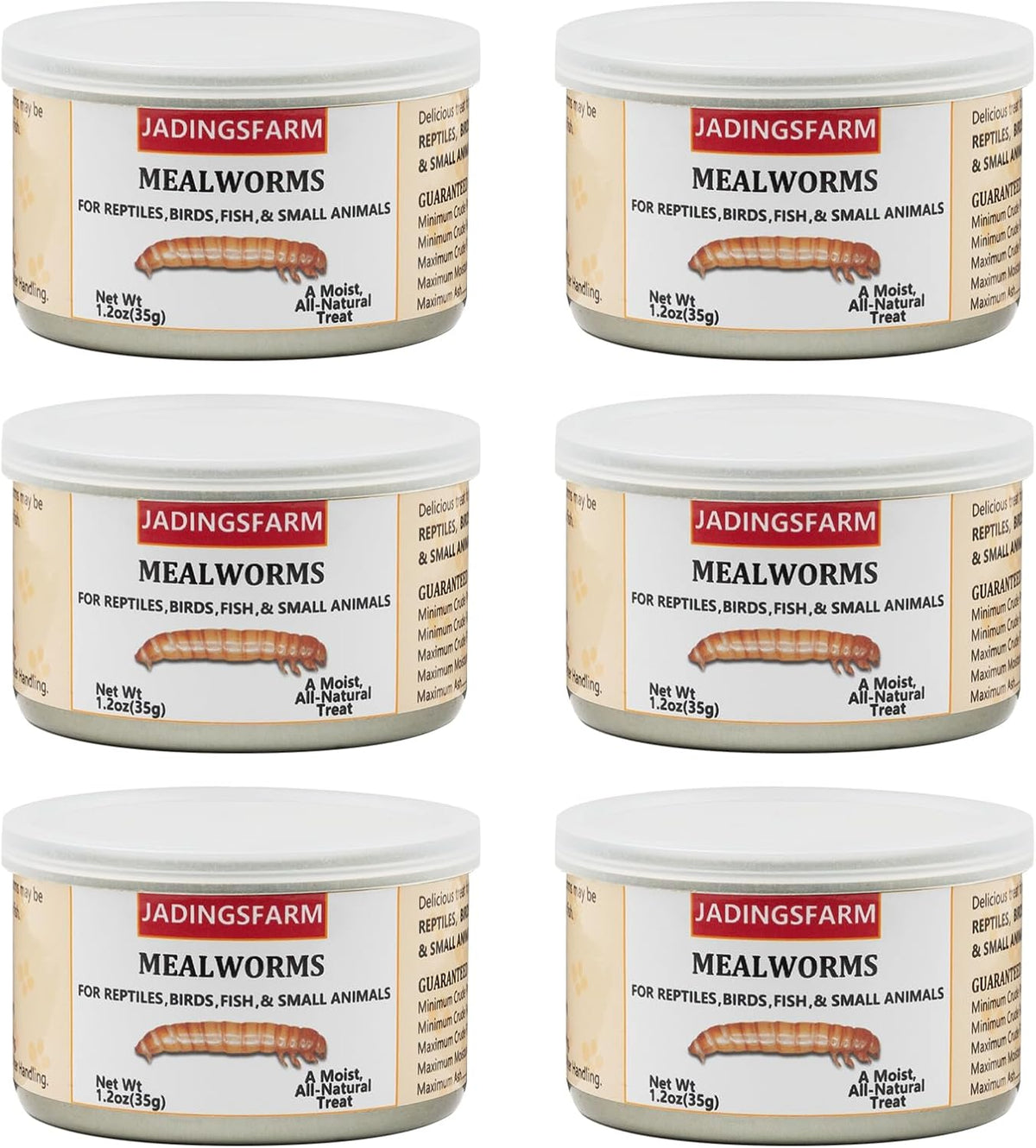6 Pack Canned Crickets for Reptiles, Fish, Birds and Small Animals, Crickets, Healthy High Protein Treat, Reptile Bird Fish Food 7.2 Ounces Total - Image 10