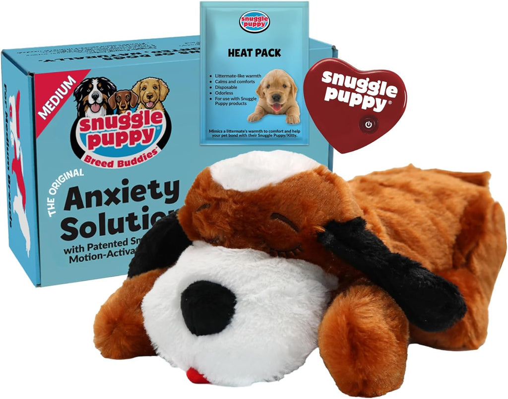 Snuggle Puppy Original Heartbeat Puppy Toy with Real-Feel Pulse & Heat Pack, Calming Sleep Aid for Puppy Anxiety, Crate Training, First Nights & New Puppy Transition - Biscuit - Image 10