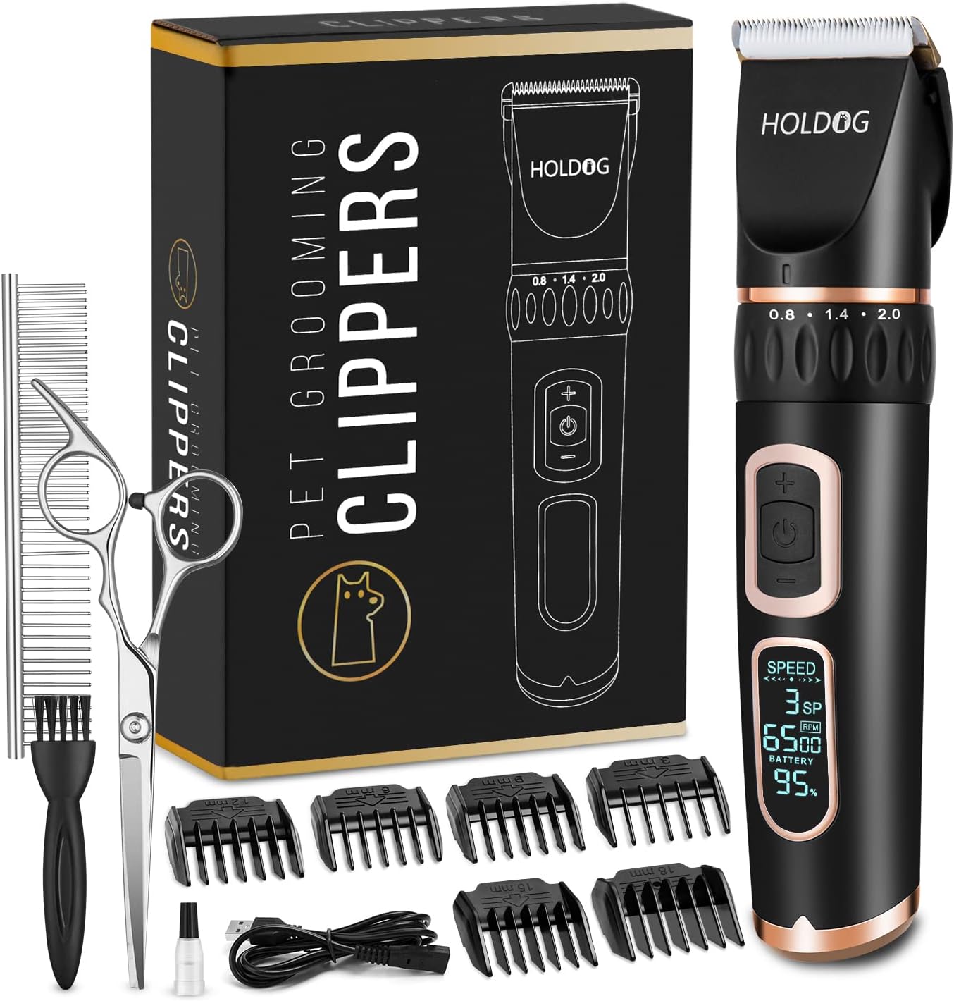 HOLDOG professional heavy duty dog grooming clippers front view cordless pet trimmer India