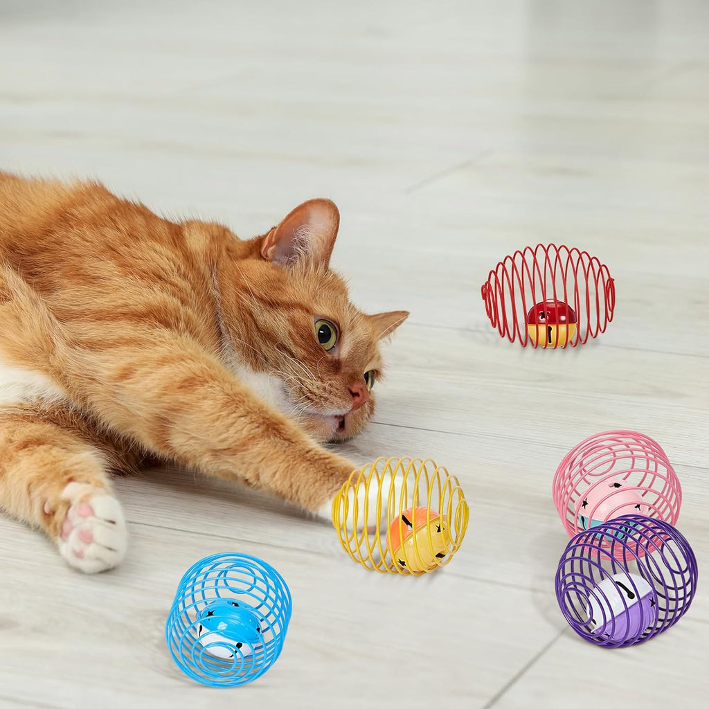 Jecery multi color cat play coils detailed perspective tracking toy.