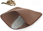 WePet Cat Litter Mat, Kitty Litter Trapping Mat, Honeycomb Double Layer Mats, No Phthalate, Urine Waterproof, Easy Clean, Scatter Control, Catcher Litter Tray Box Rug Carpet - Image 14