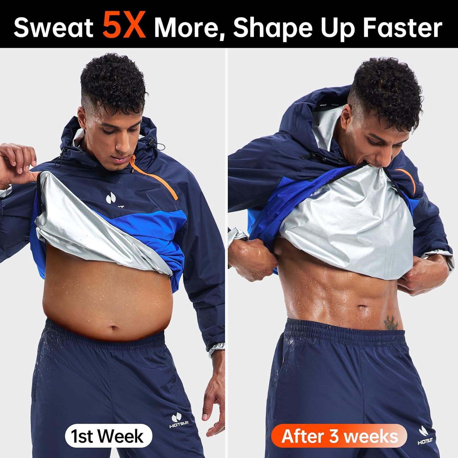 HOTSUIT weight loss sauna jacket with luminous back logo