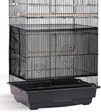 Instructional diagram for installing Shappy bird cage feather guard