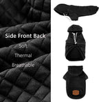 Baobicute quilted texture pet jacket on a dog