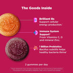 Olly daily multivitamin and probiotic gummies nutrition label details