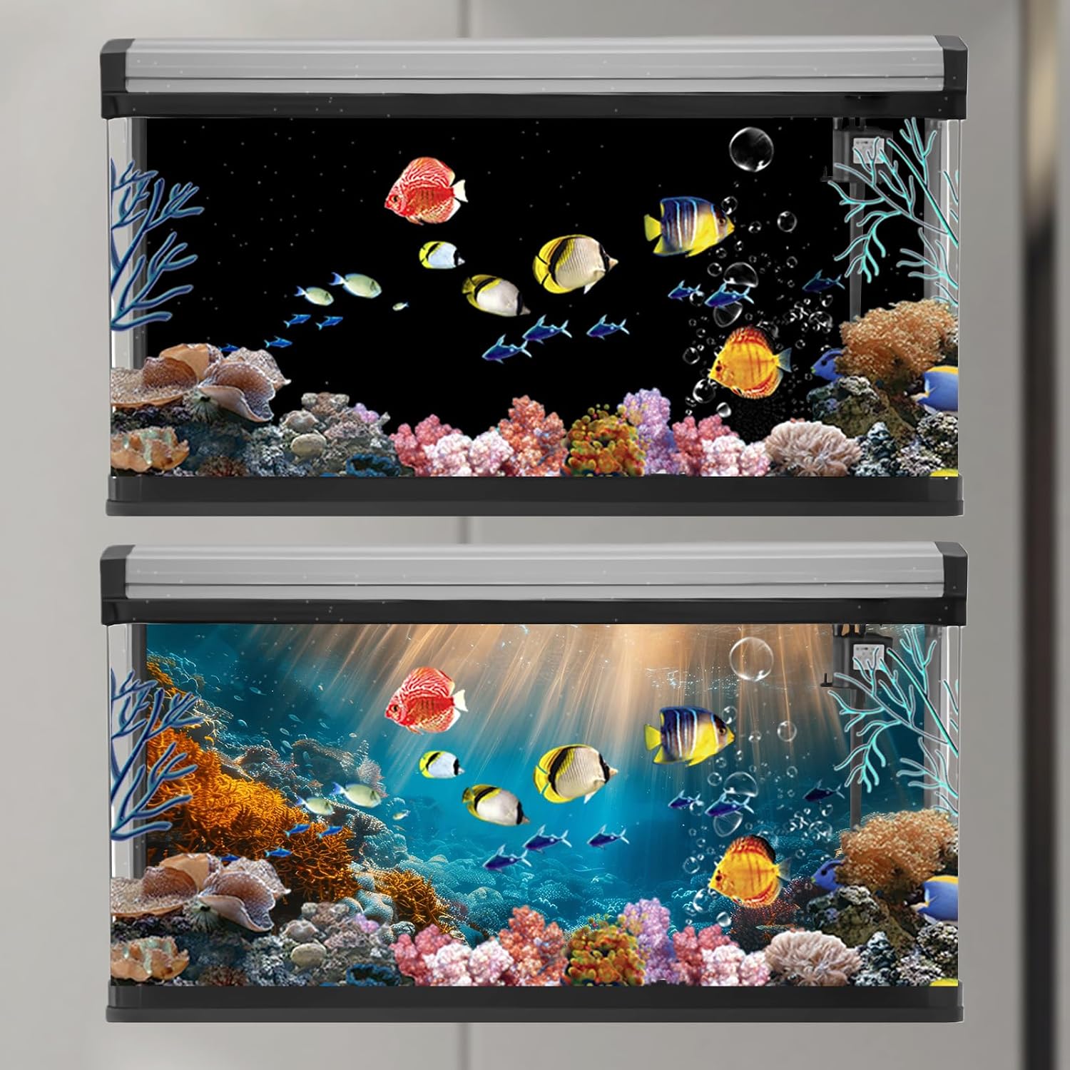 AWERT 2 Pack aquarium background showing lightweight fabric thickness close up