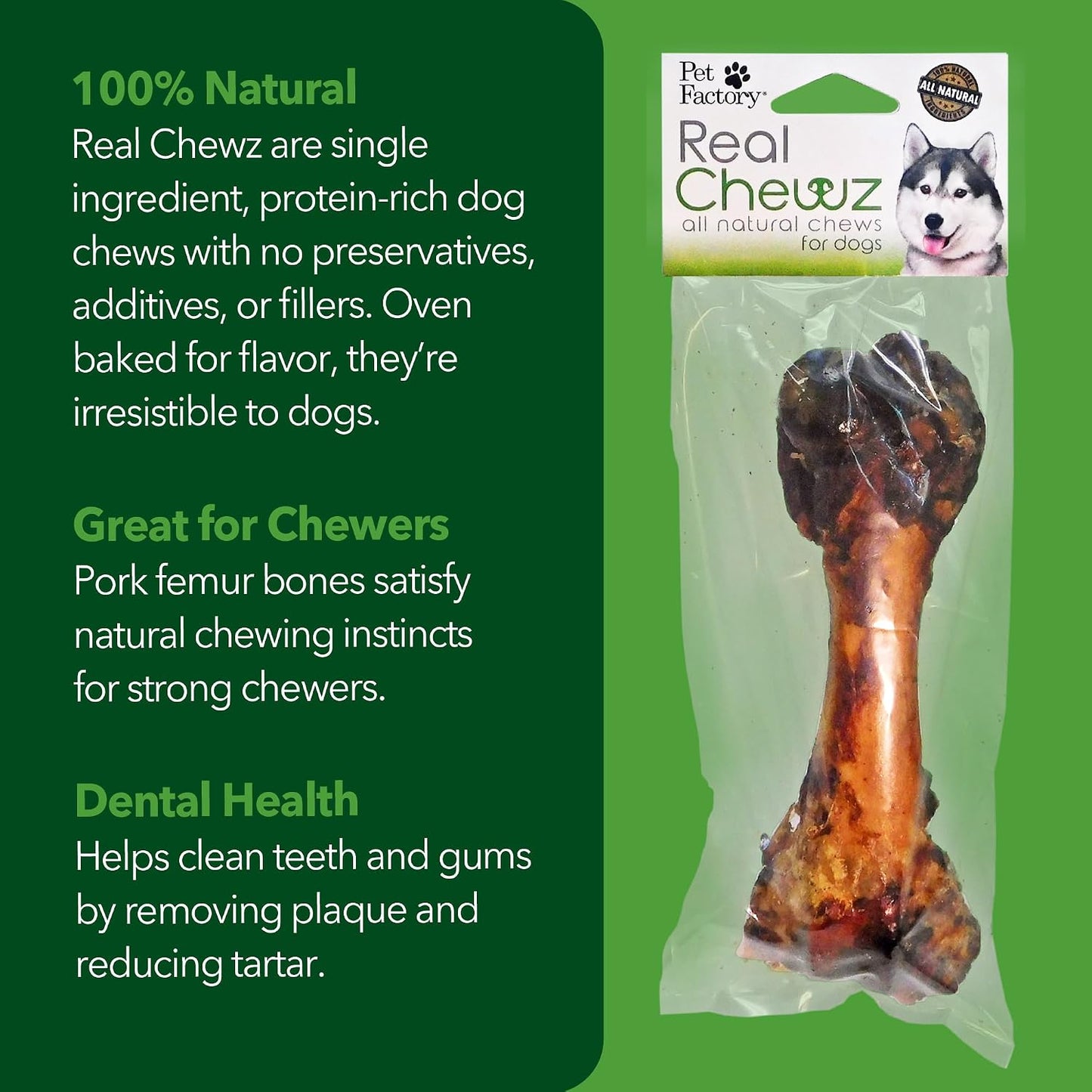 Pet Factory dental chew bone for large dogs