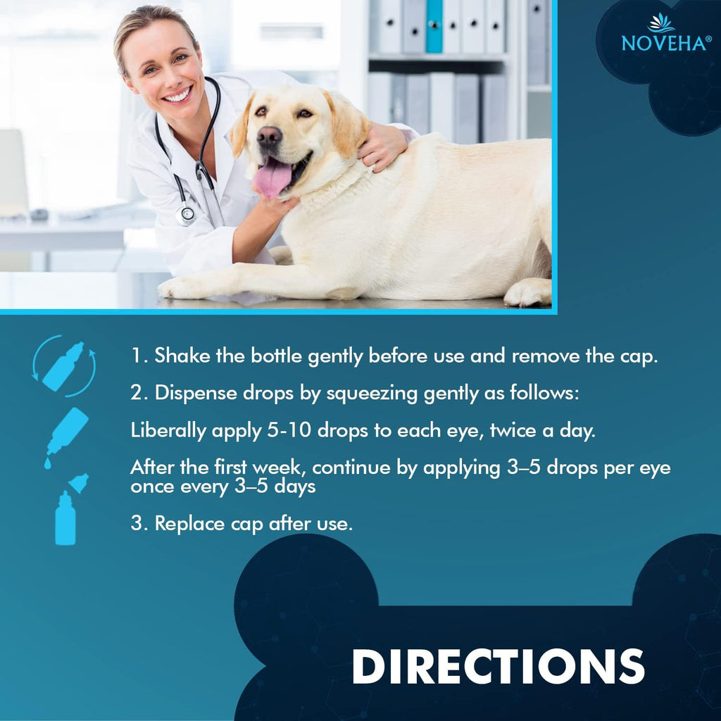 NOVEHA advanced lanosterol formula clear lens solution packaging back details