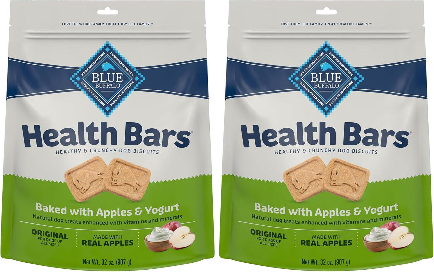 Blue Buffalo Mini Health Bars Apples & Yogurt Crunchy Dog Biscuits, Bite-Sized for Training, Oven-Baked with Real Apples & Natural Ingredients, Healthy Dog Treats, 16 oz. - Image 14