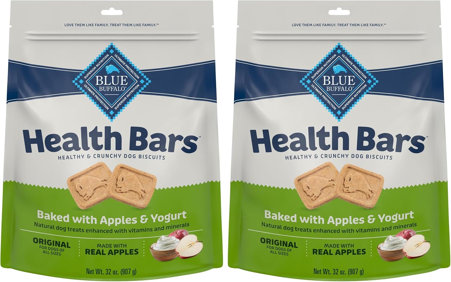 Blue Buffalo Mini Health Bars Apples & Yogurt Crunchy Dog Biscuits, Bite-Sized for Training, Oven-Baked with Real Apples & Natural Ingredients, Healthy Dog Treats, 16 oz. - Image 14