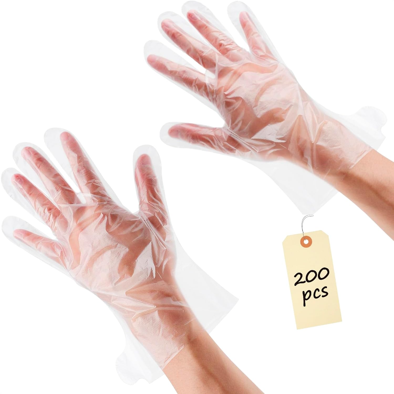 Ketar paraffin wax disposable hand gloves front packaging view showing clear plastic design