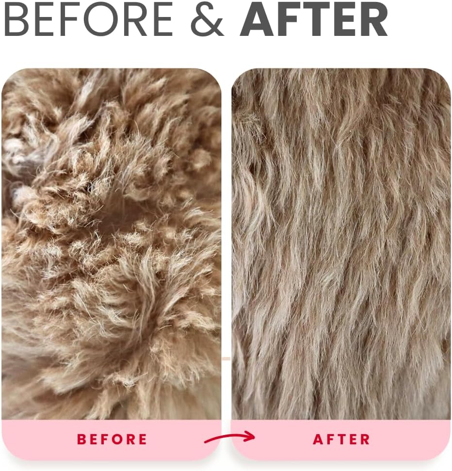 Premium USA imported Lillian Ruff pet coat shine spray side profile