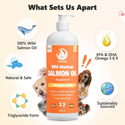 Natural daily fish oil for dog and cat heart health