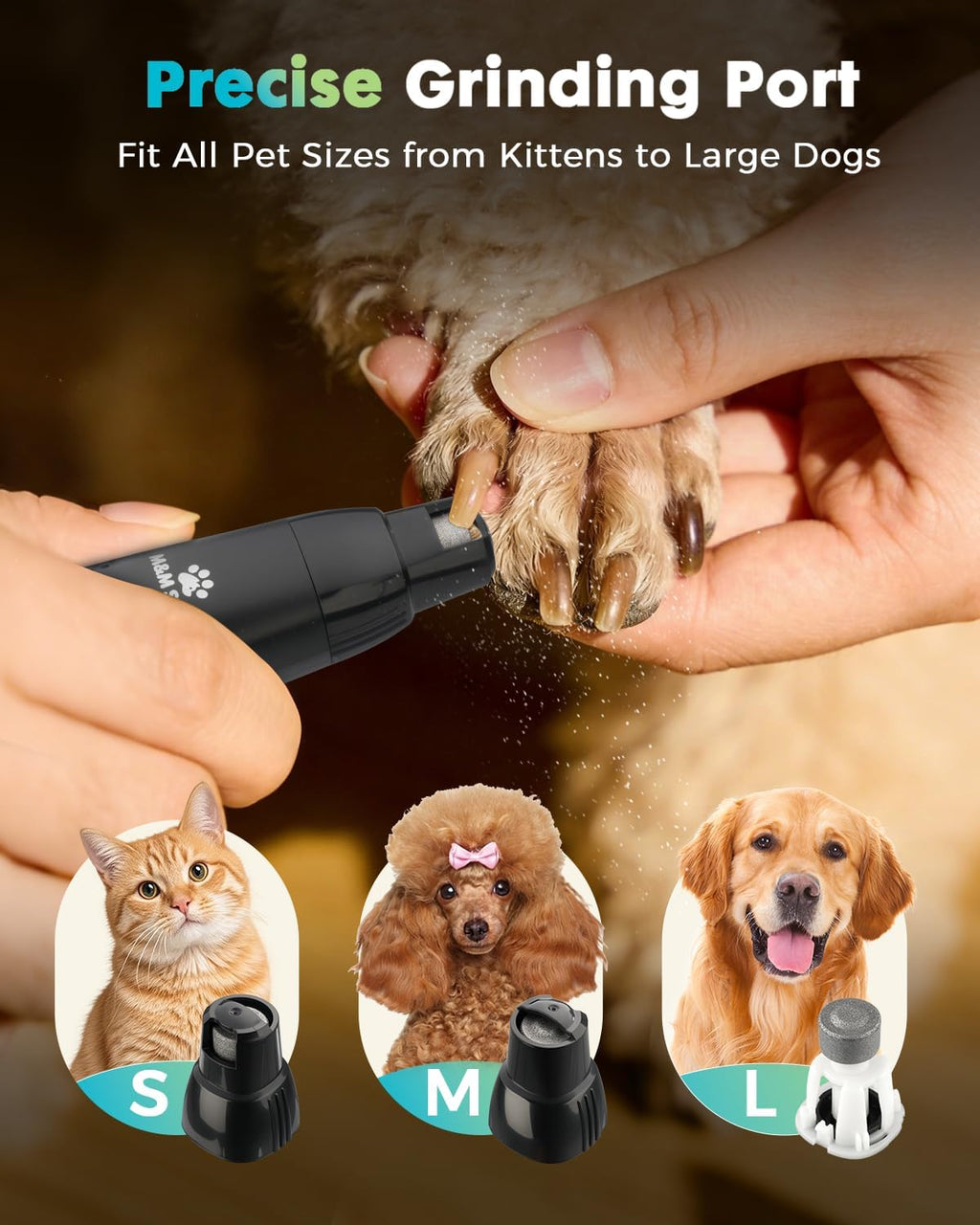 Heavy duty rechargeable dog shaver being used on a thick coat for home grooming.