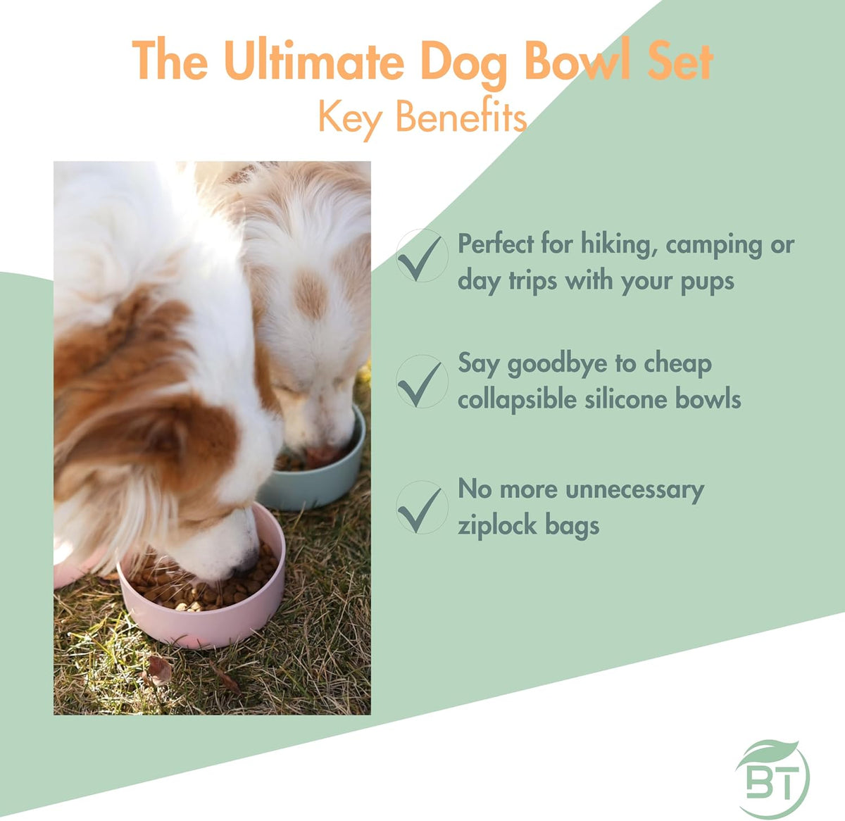 Non slip bottom base design of Barkin Trails dog camping gear