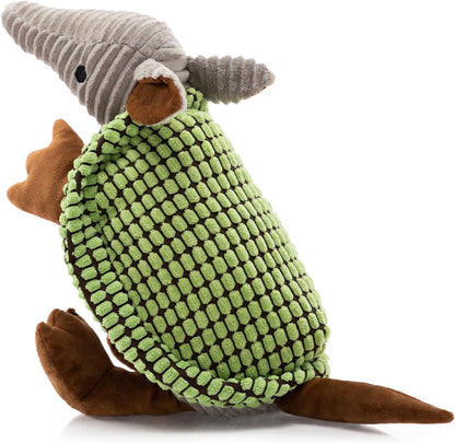 Hollypet Plush Dog Squeaky Toy Stuffed Armadillo Animal Pet Puppy Chew Toys with Clean Teeth for Small Medium Large All Breed Sizes Dogs, Gray, 8 in - Image 14