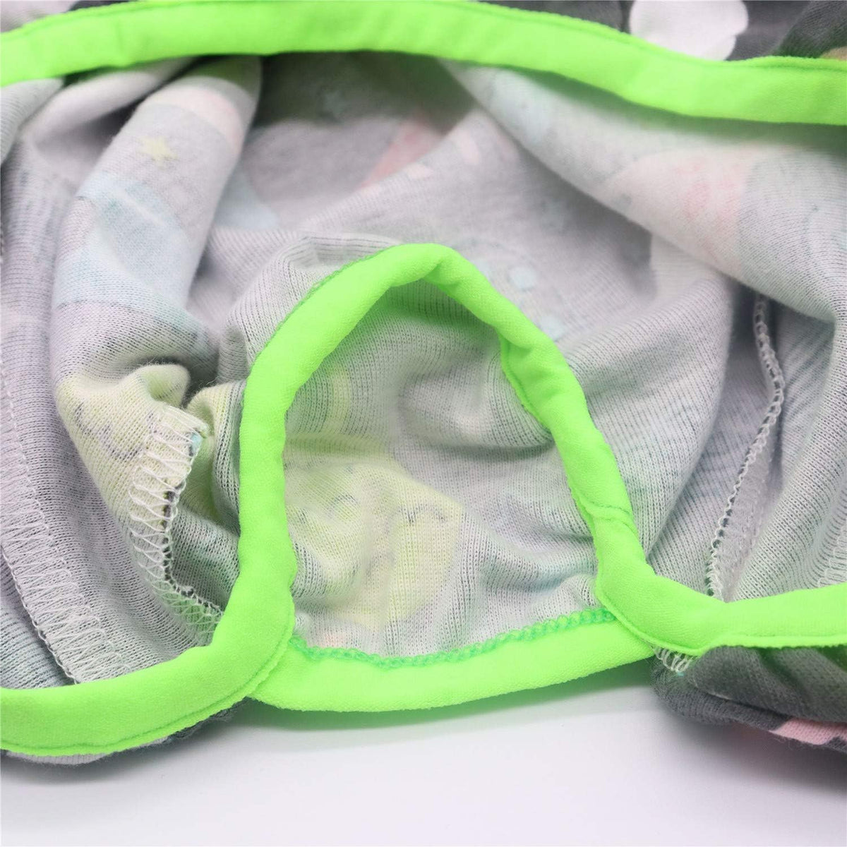 Breathable dog pjs bodysuit with high collar neck scarf