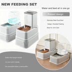 Adjustable height raised pet feeder with stainless steel bowls for joint care