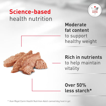 Royal Canin Glycobalance 13.4 Ounce wet dog food can showing nutritional benefits and veterinary exclusive label