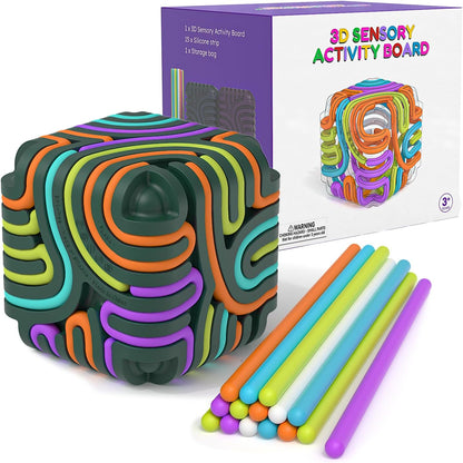 Accevo 3D Sensory Activity Board front view showcasing the game controller design and silicone textured surfaces.