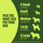 Natural ingredients dog dental treat box back label view