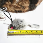 Handmade non toxic rabbit fur mice cat toys showing durable extra wide tails