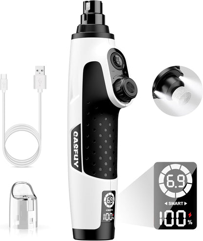 Package contents of Casfuy Smart 6-Speed Dog Nail Grinder