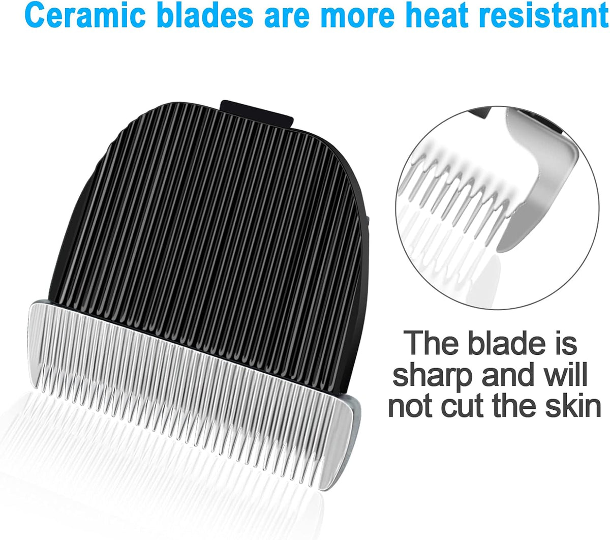Dodaer imported pet grooming clipper blades showing ceramic edge