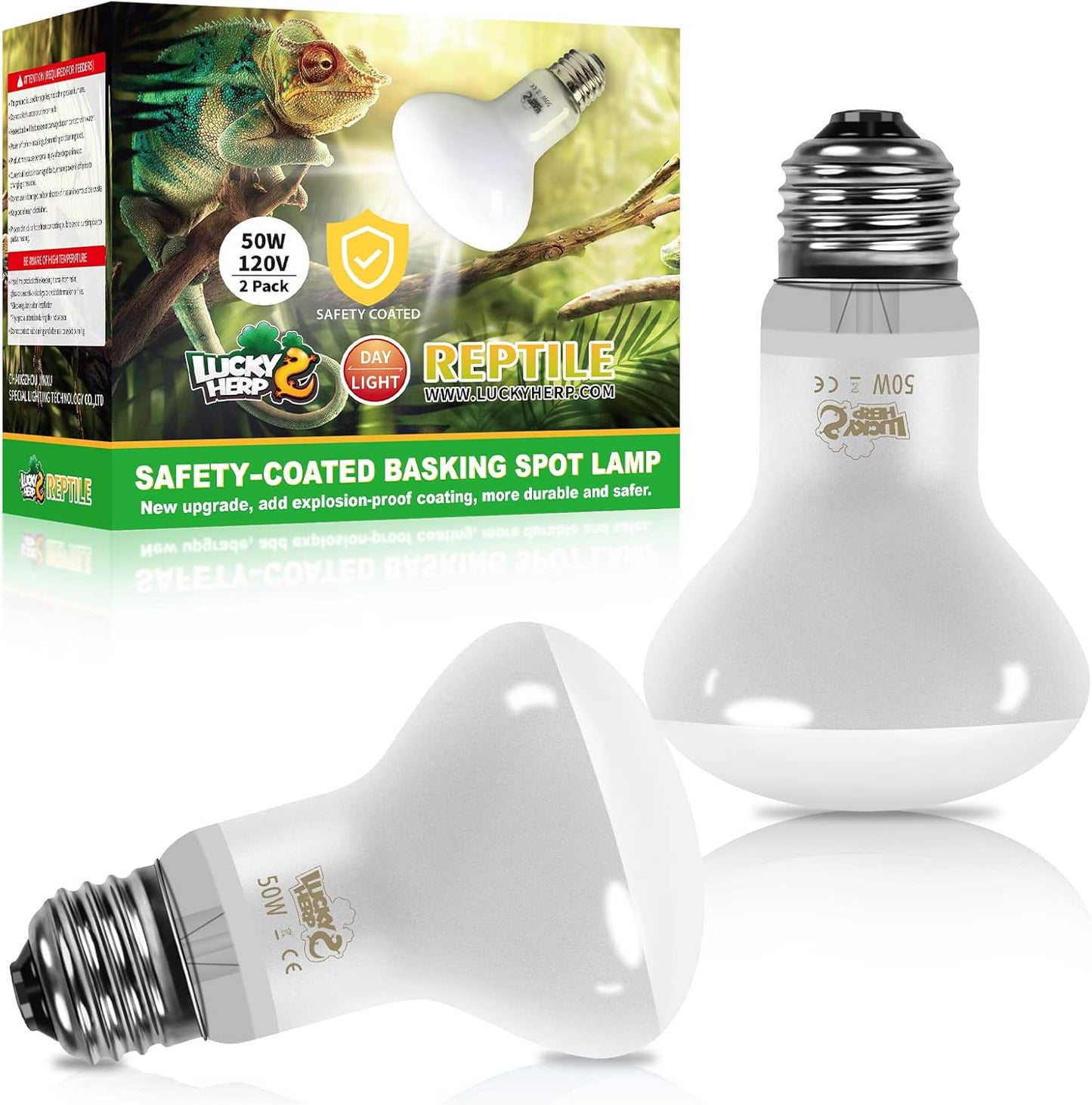 LUCKY HERP Reptile Heat Lamp - 100W (2nd Gen) Heat Lamp Bulbs for Reptiles 2 Pack, Amphibians Basking Heat Lamp Bulbs, UVA Daylight Basking Light for Reptiles, Bearded Dragon, Lizard, Turtle, Chicken - Image 11