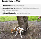 Adjustable angle pet pee collector stick with interchangeable spoons for small and large dogs
