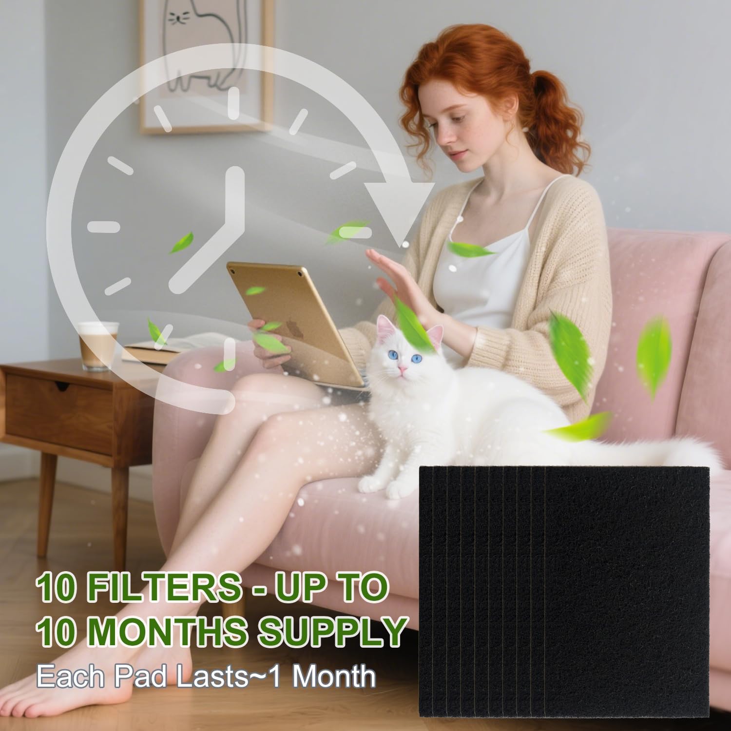KUILONGT pet safe air filter replacements for fresh indoor air