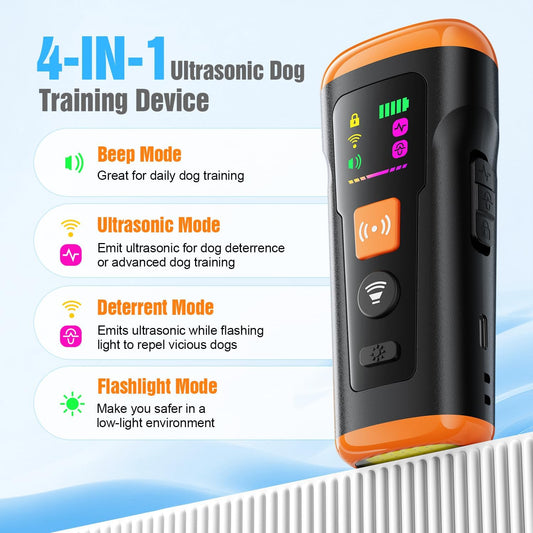 Mzorts dog training device showing triple transmitter design