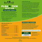 Side angle view of the Beloved Pets topical treatment box highlighting the three months supply.